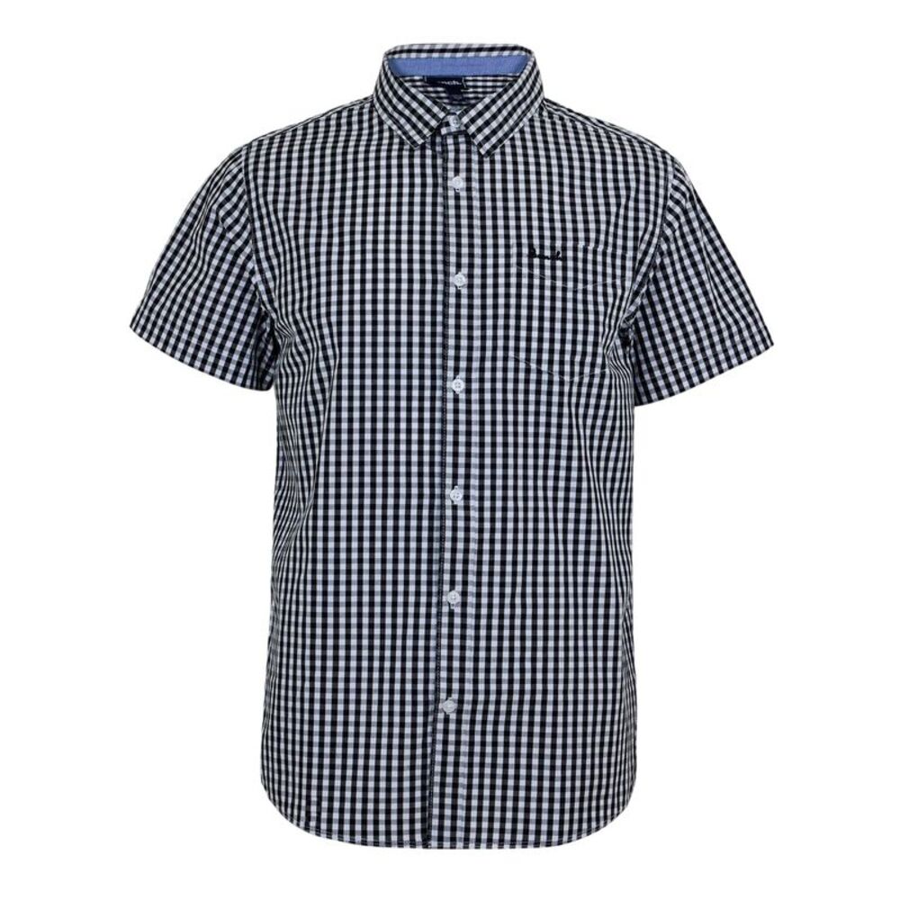 Bench Mens Esher Gingham Check Shirt / Black/White